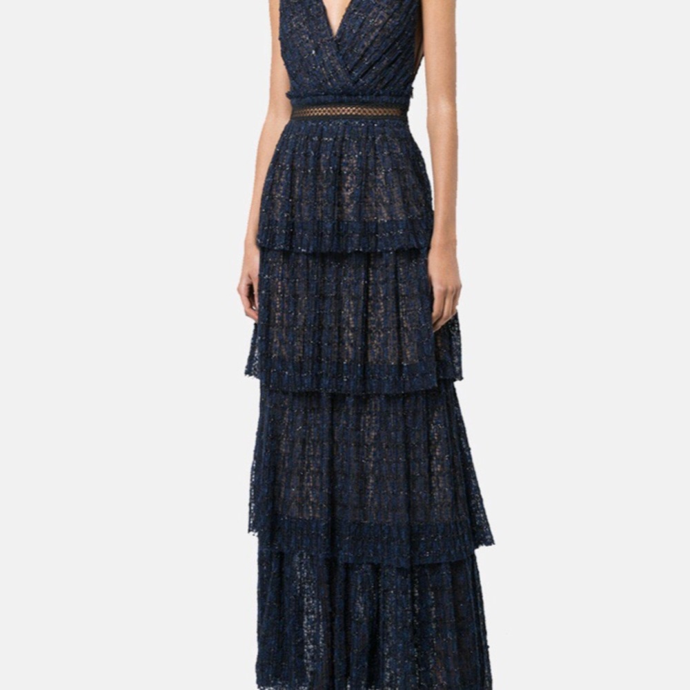 Self portrait Metallic Mesh Dress